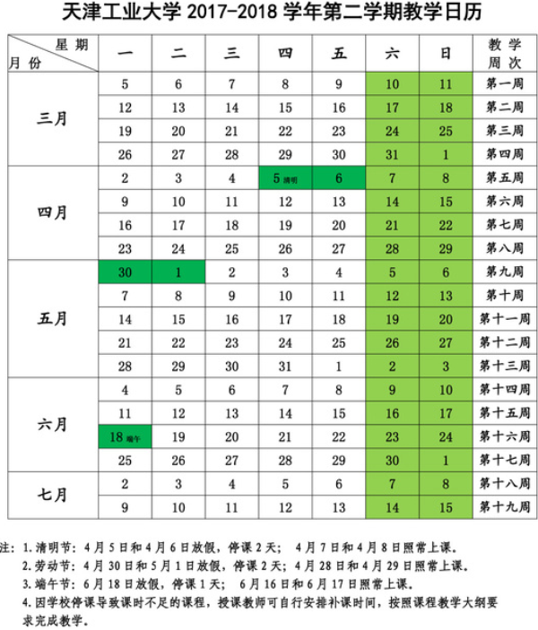 2018天津各大学暑假放假时间安排表