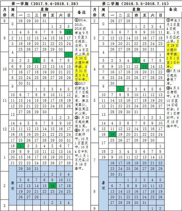 2018重庆各大学暑假放假时间安排表