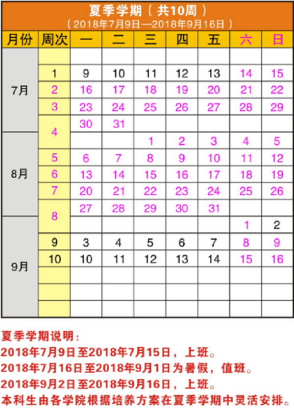 2018江西各大学暑假放假时间安排