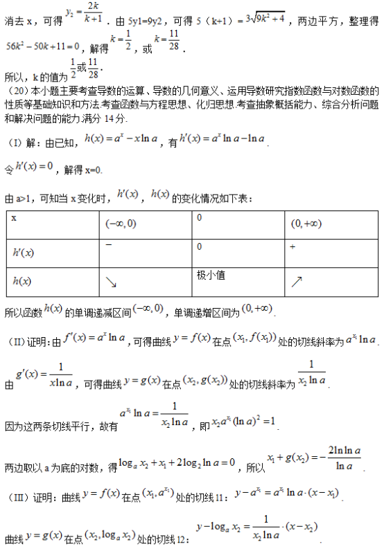 2018天津高考理科数学试题及答案【Word真题试卷】