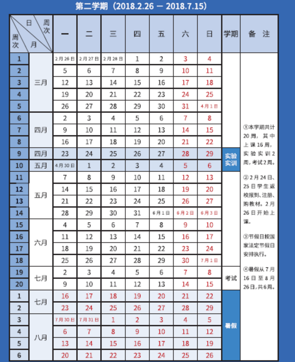 2018云南各大学暑假放假时间安排表